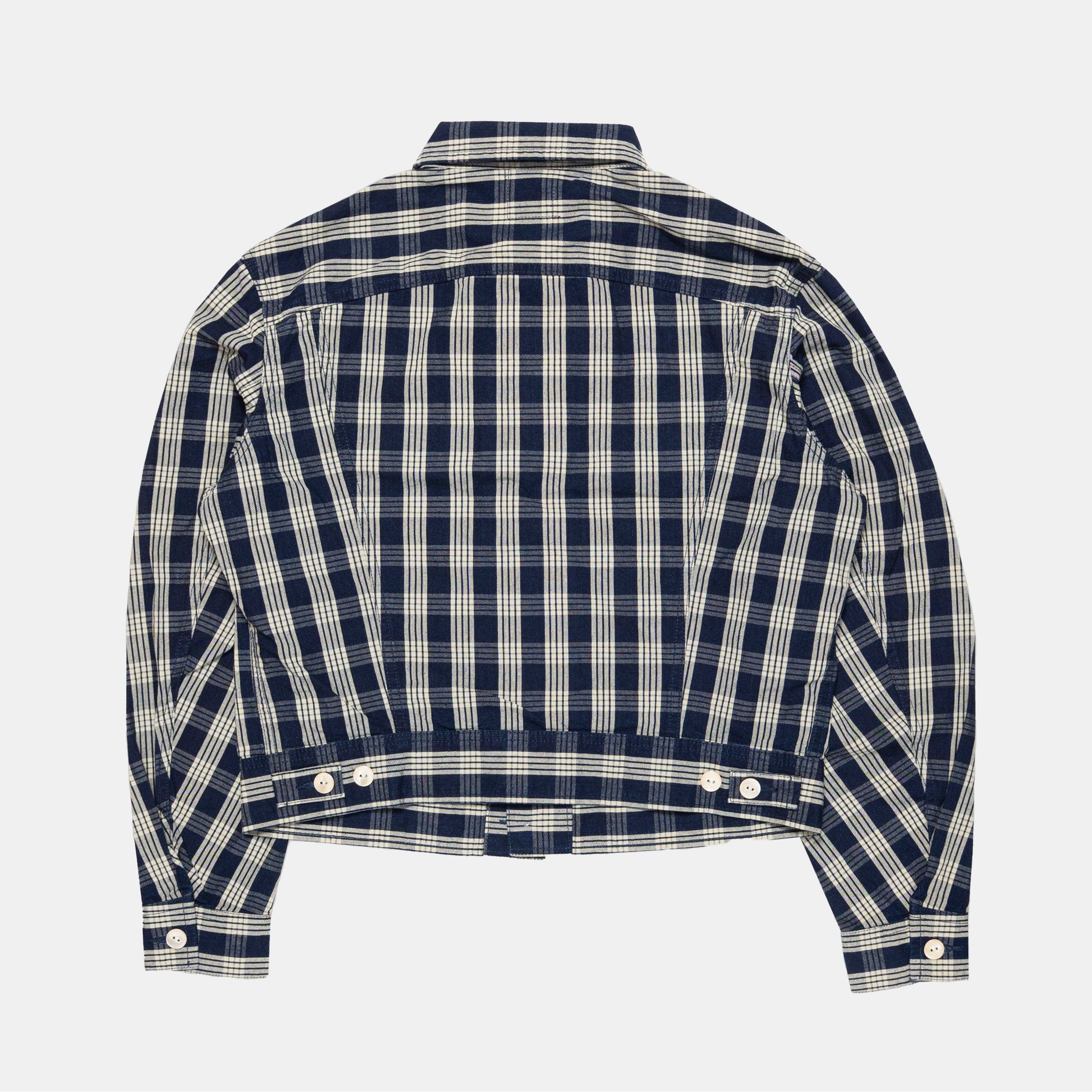 Cash Jacket Check Indigo – Bryceland's