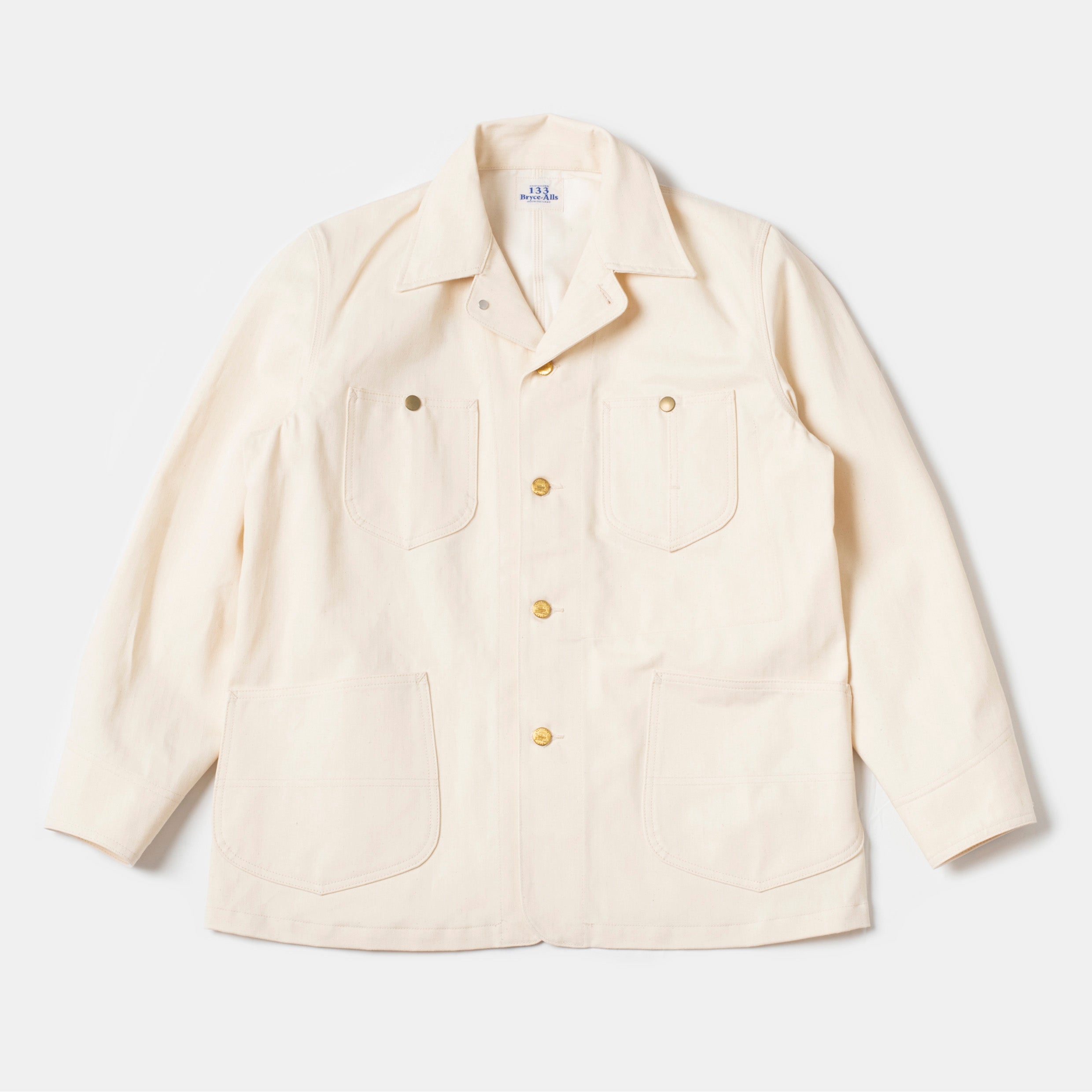 ジャケット・アウター BRYCELAND'S CHORE COAT HBT WHITE 40 Chore Coat HBT White | Bryceland's & Co.