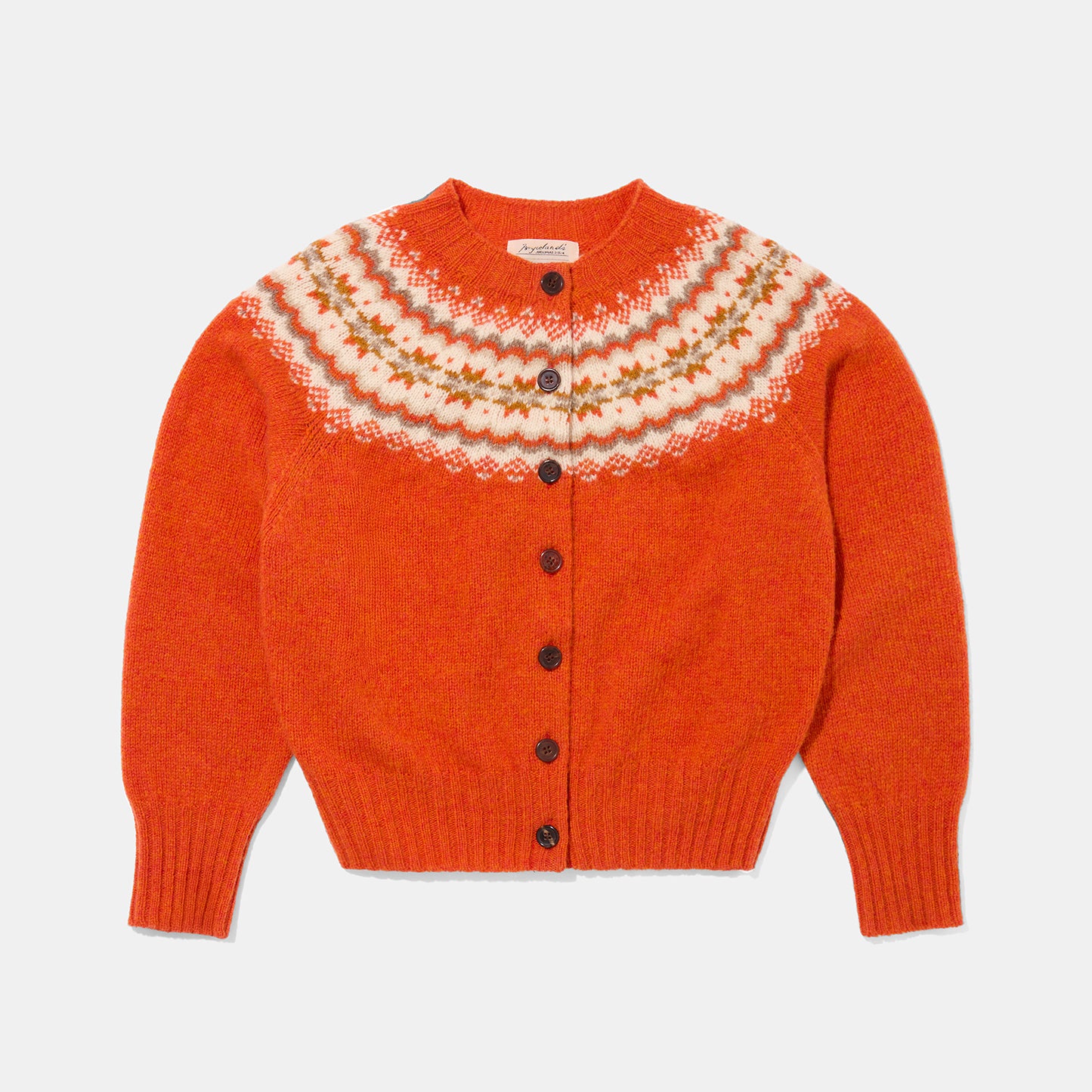 Shetland Cardigan Flame – Bryceland's