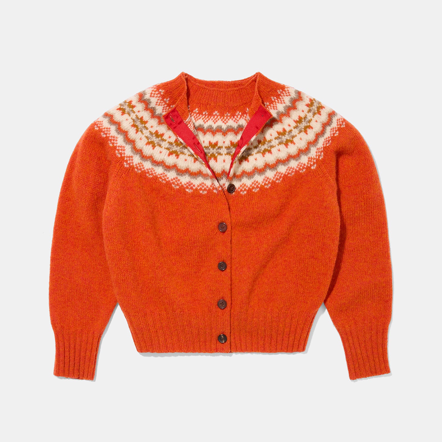 Shetland Cardigan Flame – Bryceland's