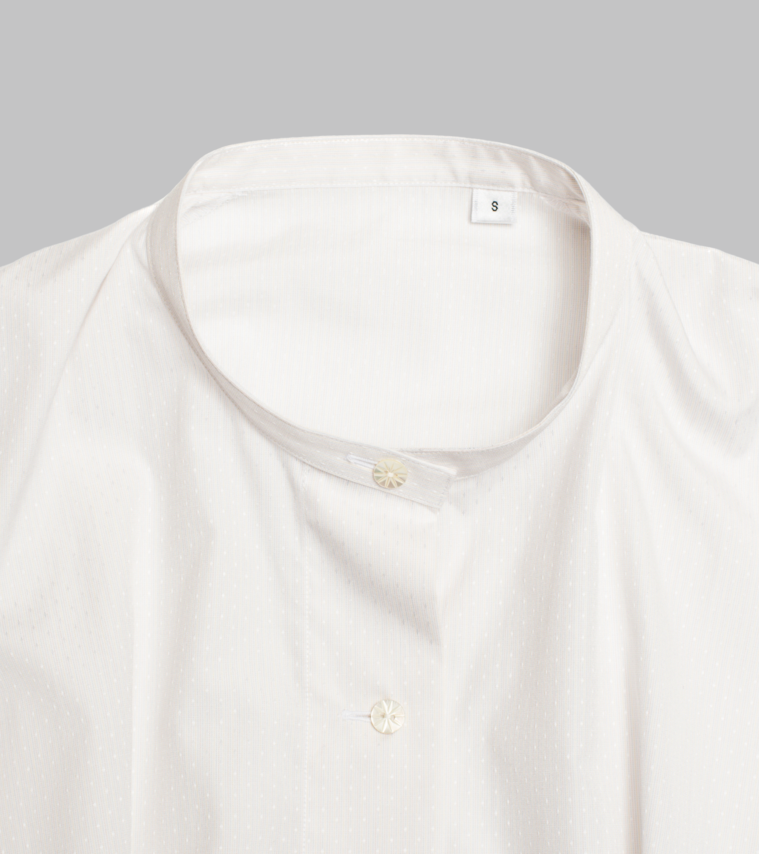 Bluelea  ブルレア　Jacquard blouse White Emmeline Shirtwaist Jacquard White – Bryceland's