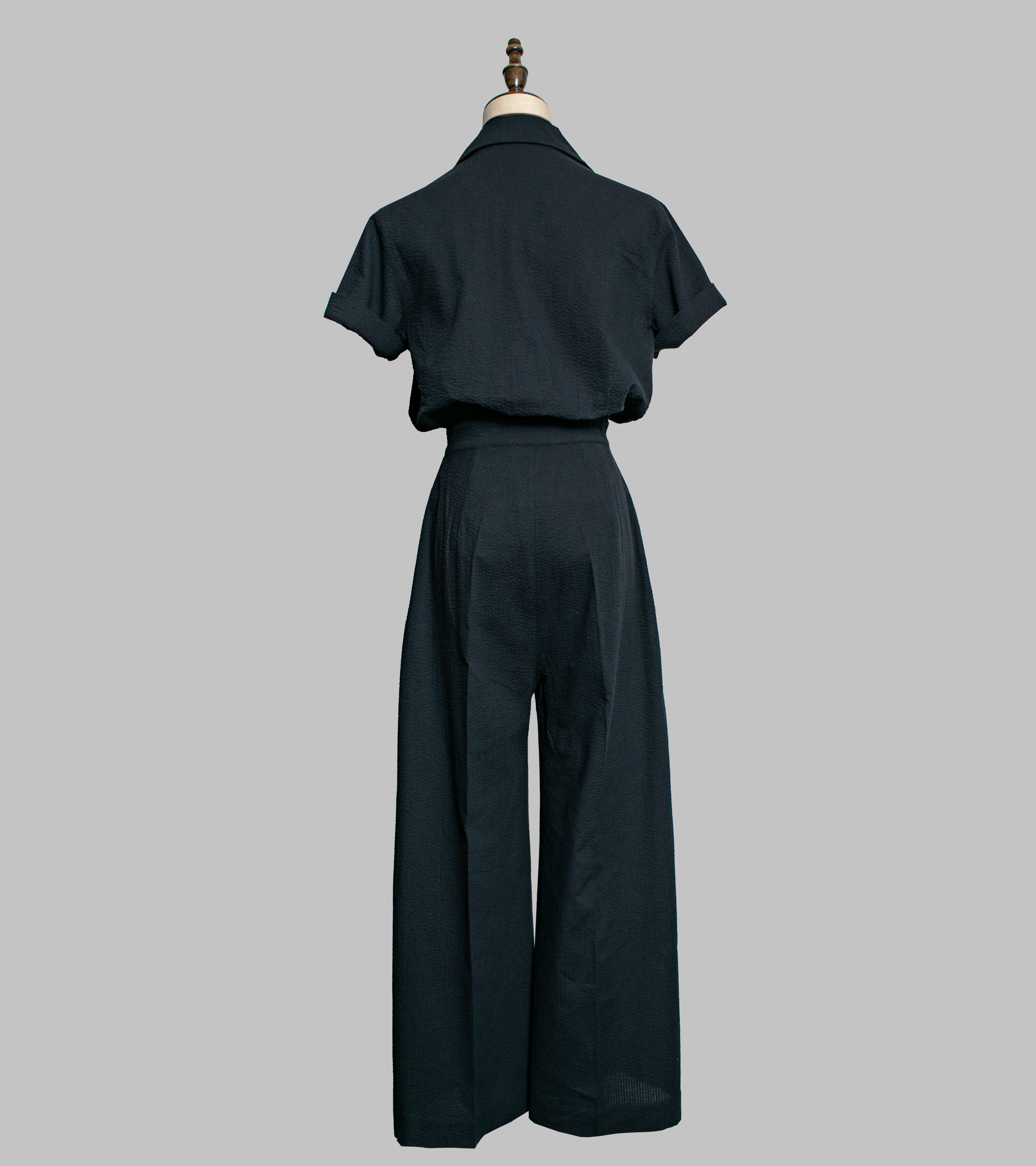 【NONCODE】Hemelin collar pocket string jumpsuit XCVI Naveen Jumpsuit – Soft Twill with Zip Front & Banded Waist
