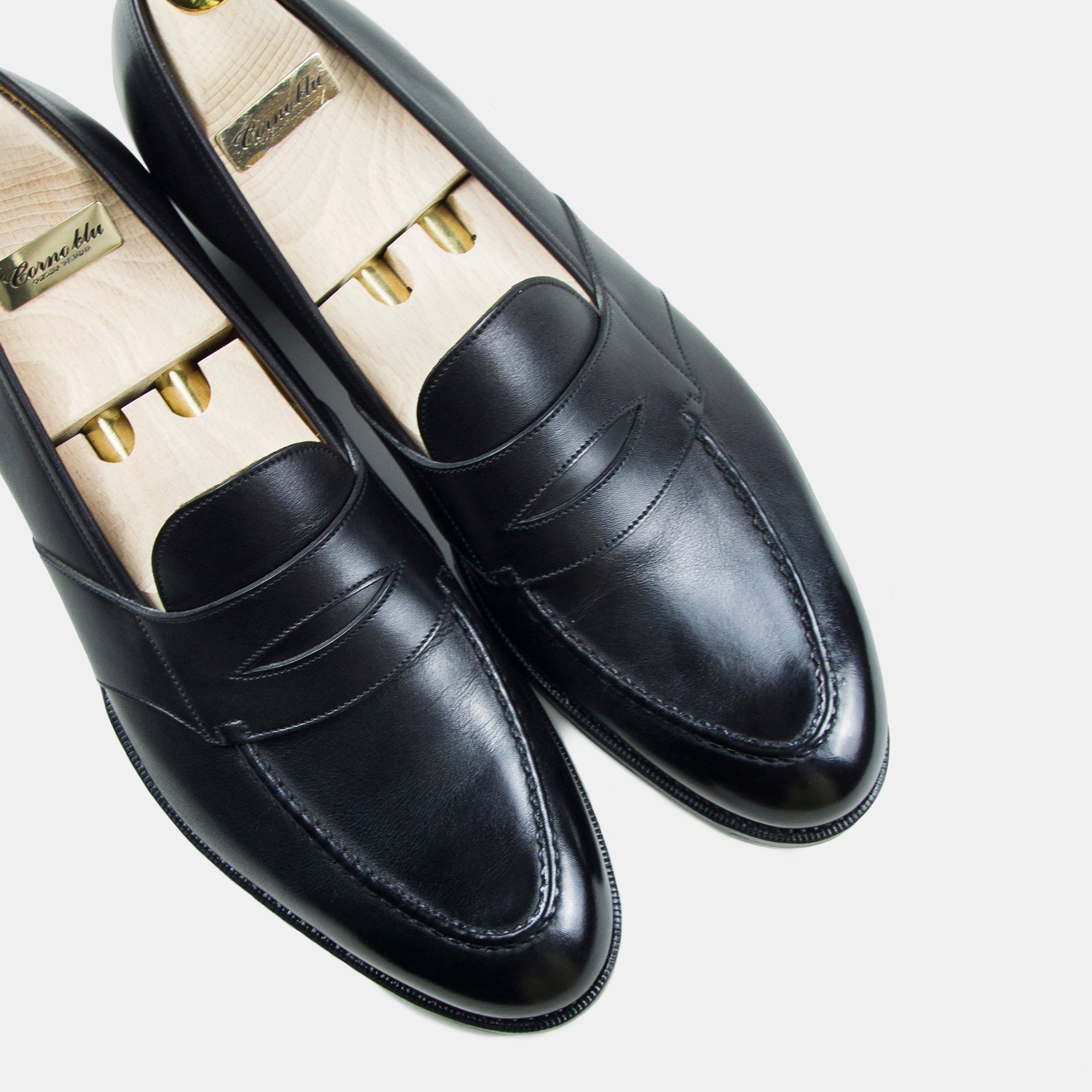 Corno Blu Penny Loafers Black – Bryceland's