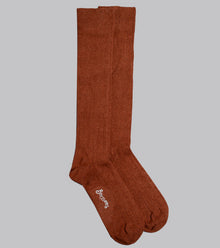  Bryceland's Wide-Rib Cashmere-blend Socks Caramel