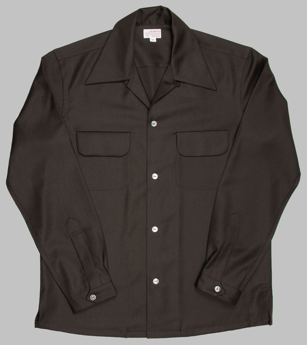 Bryceland's Wool Gabardine Shirt Brown – Bryceland's HK