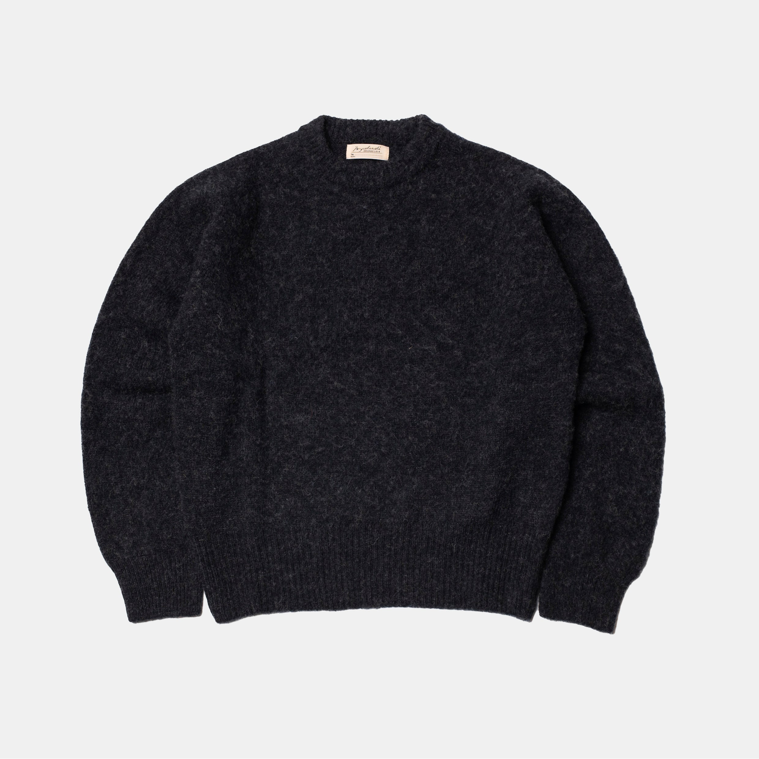 Shaggy Shetland Sweater Charcoal – Bryceland's