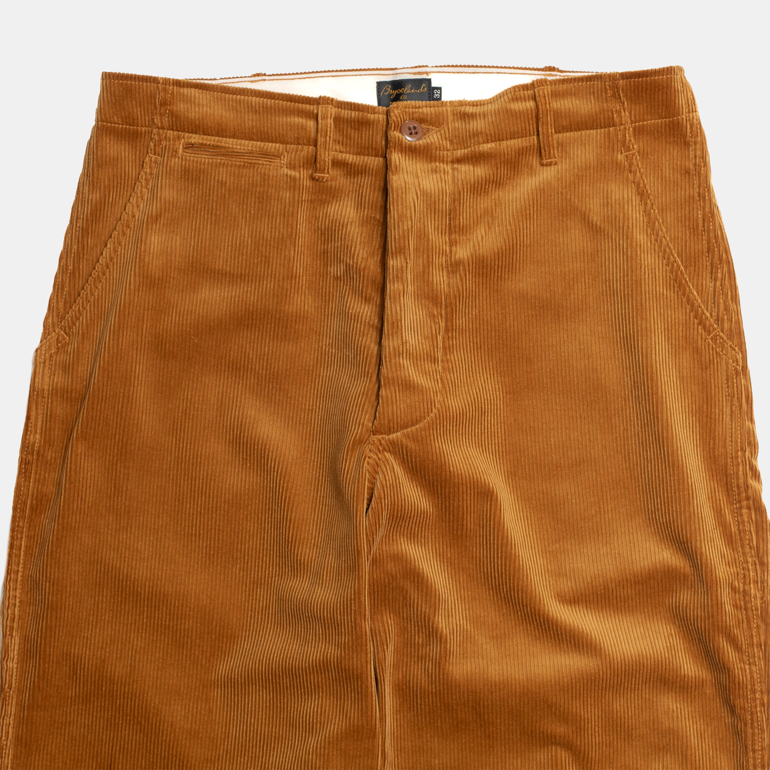 Army Chinos Corduroy Light Brown | Bryceland's & Co.