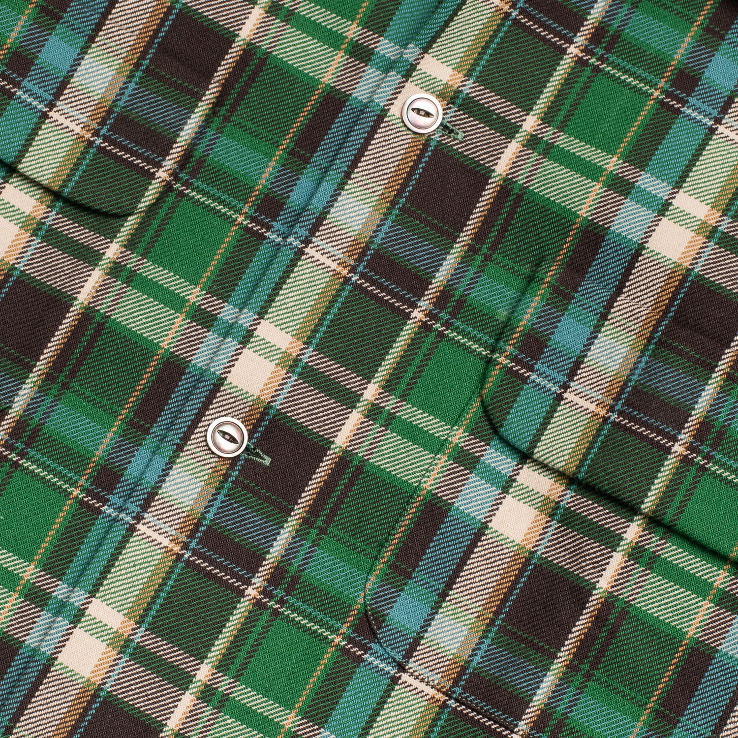Cotton Sports Shirt Green/Blue Check – Bryceland's