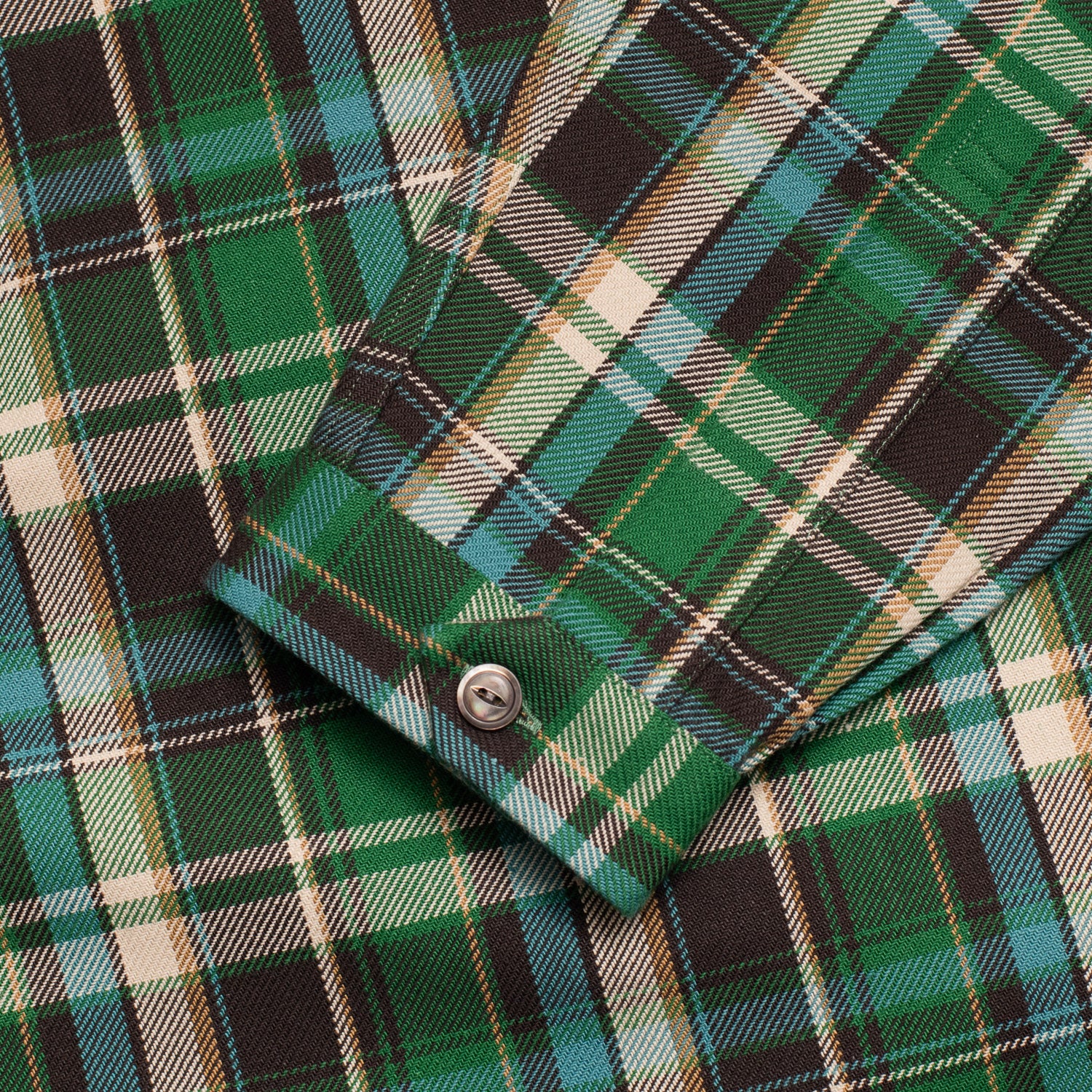 Cotton Sports Shirt Green/Blue Check – Bryceland's
