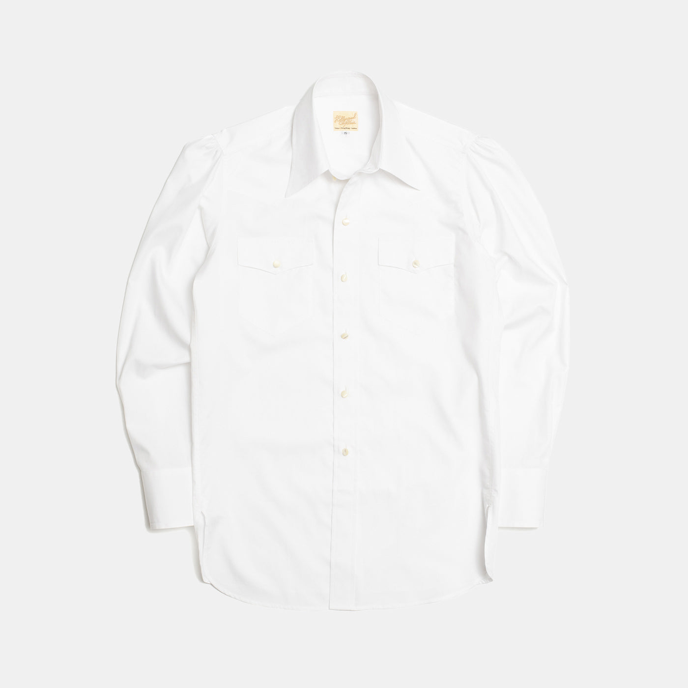 Hollywood Tailors Made-to-Order Westerner Shirt White – Bryceland's