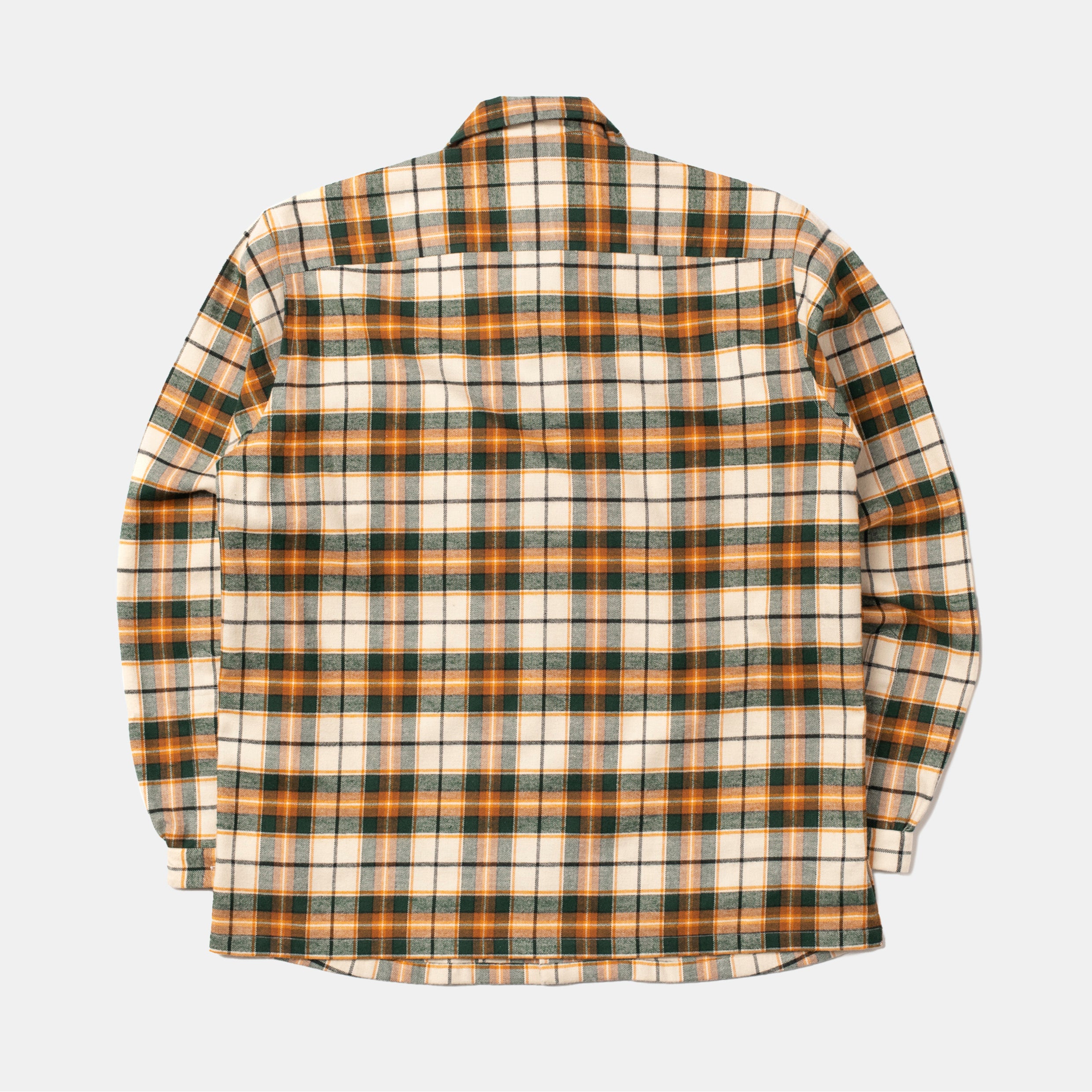 bryceland's sports shirt チェックネルシャツ M Cotton Sports Shirt Green/Orange Check – Bryceland's