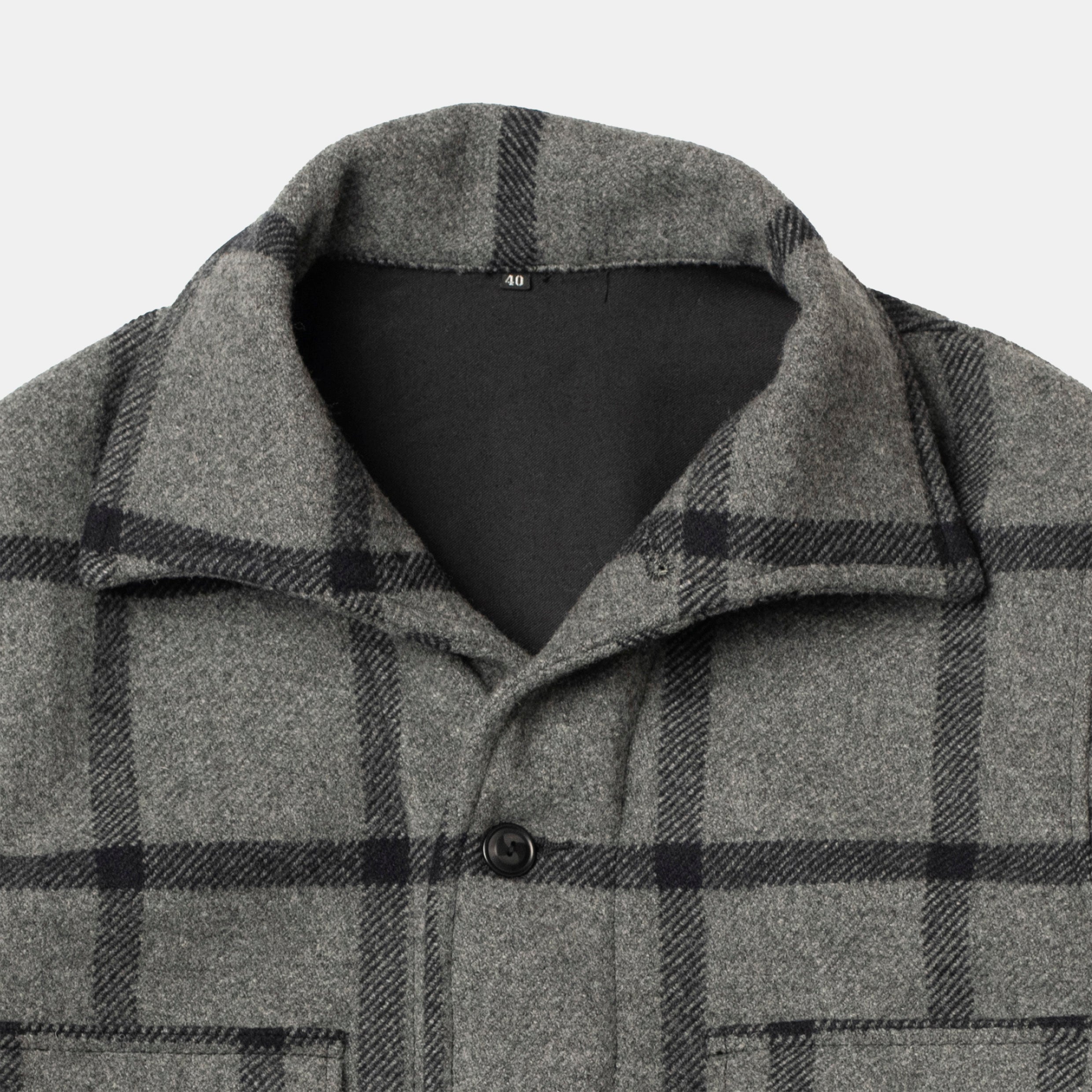 Hunting Jacket Black/Grey Check Wool – Bryceland's
