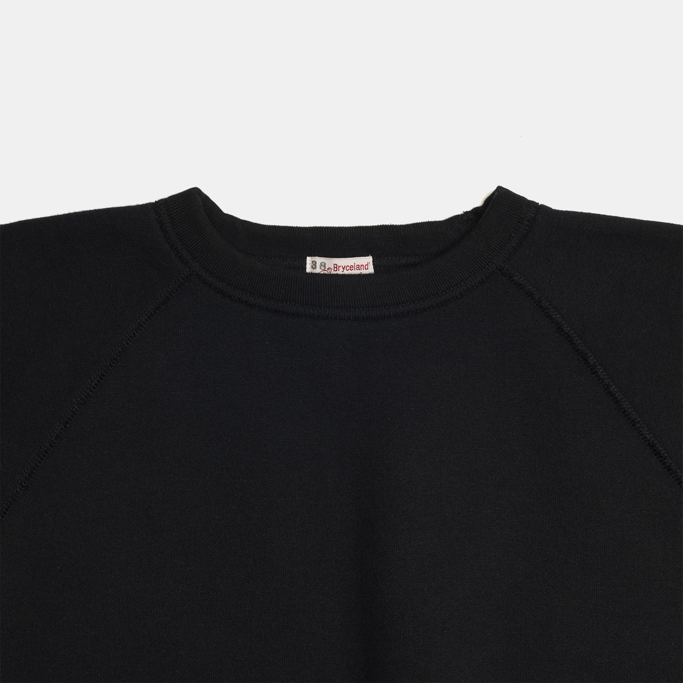 Raglan Short Sleeve Sweatshirt Black – Bryceland's
