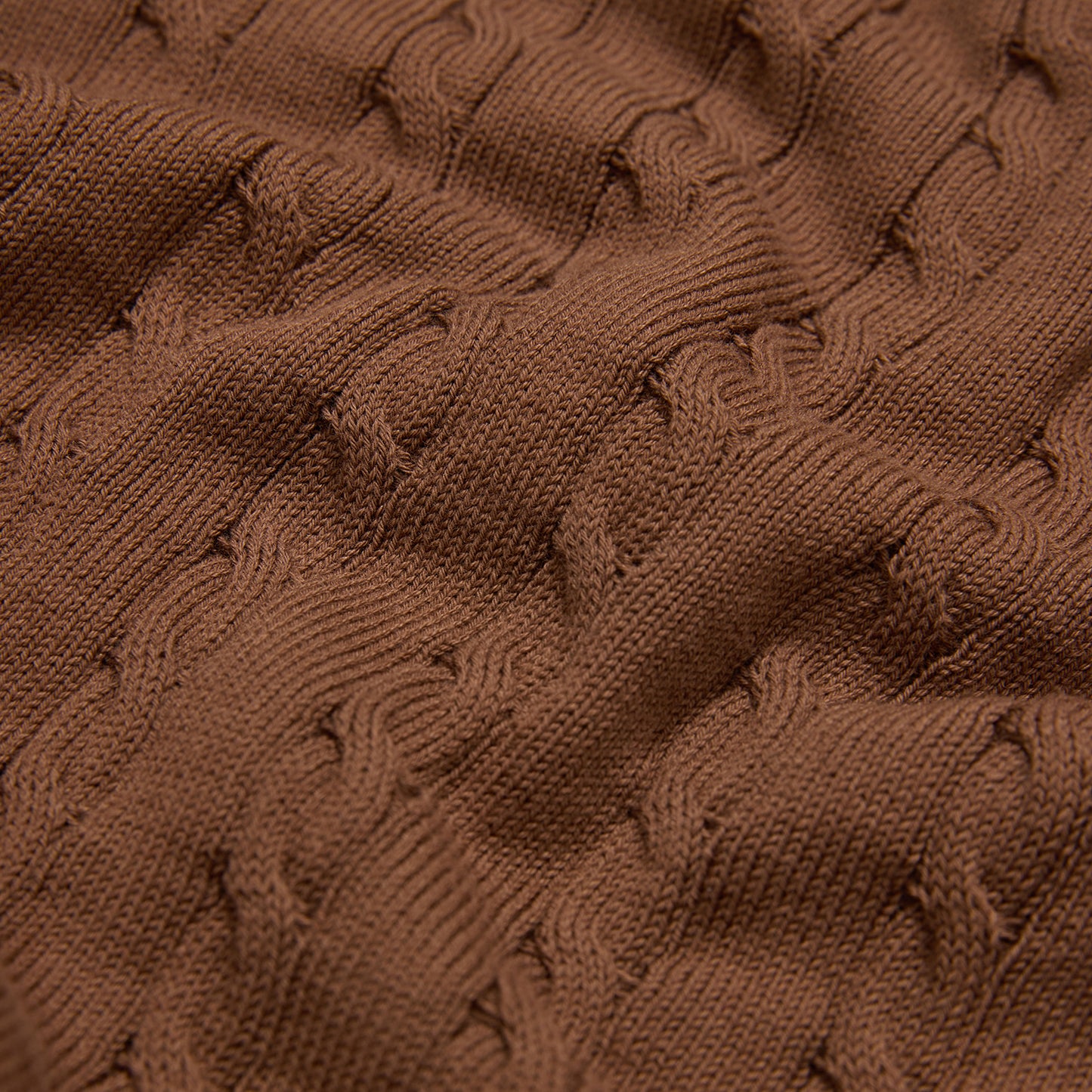 ‘Skipper’ Cable-Knit Tee Brown