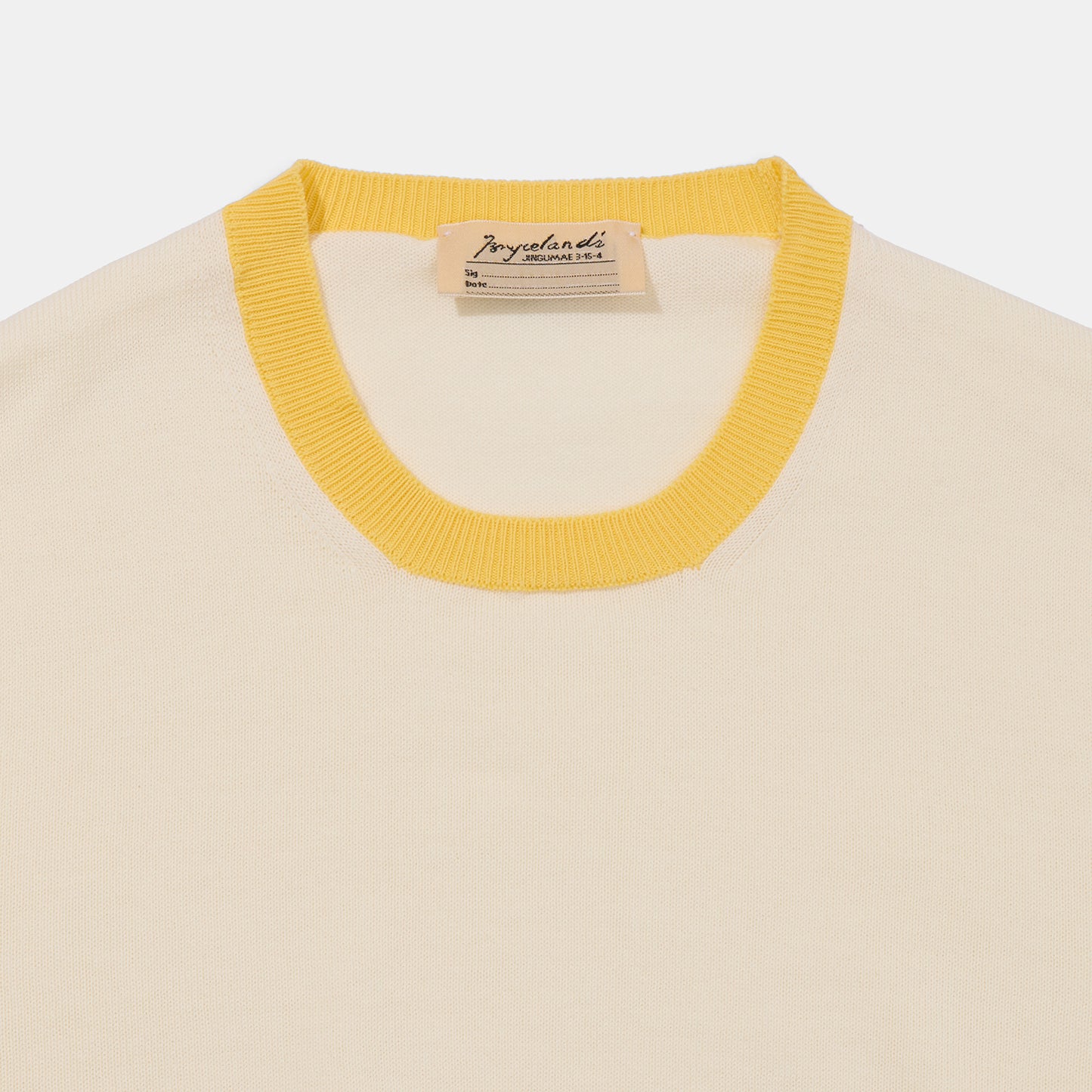 ‘Skipper’ Tee Yellow/Cream
