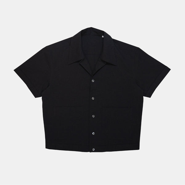 Made-to-Order Bowling Blouson Black Seersucker – Bryceland's