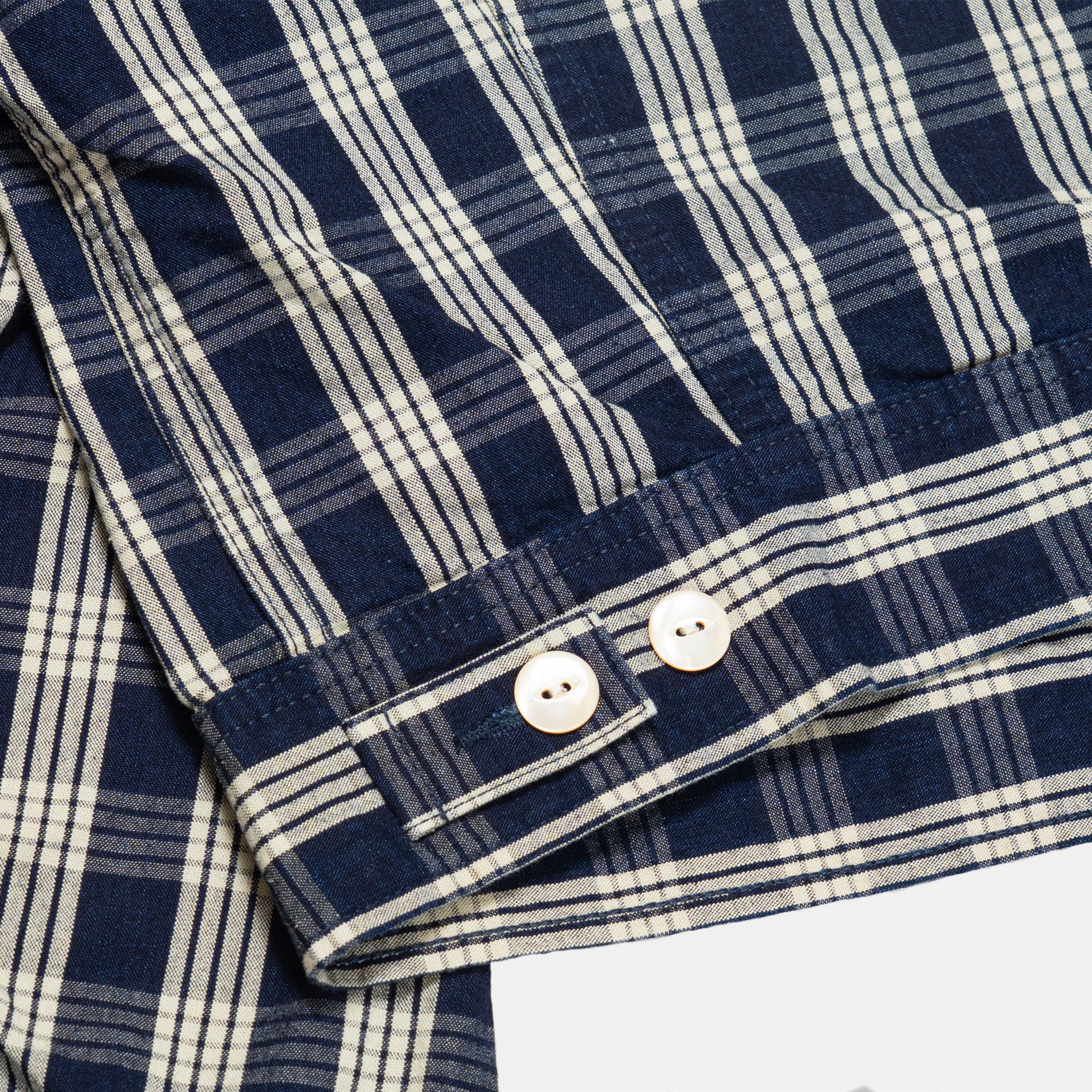 Cash Jacket Check Indigo – Bryceland's
