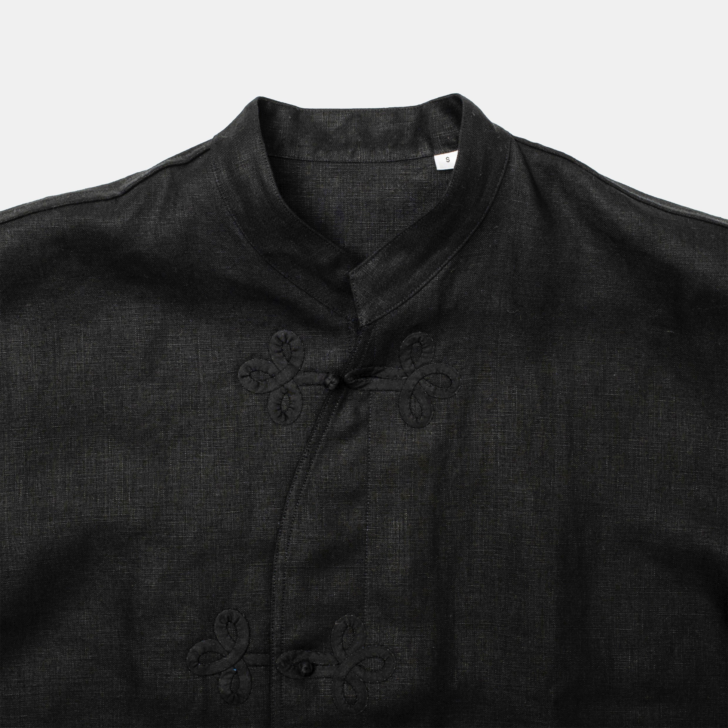 Frogged Button Shirt Black – Bryceland's