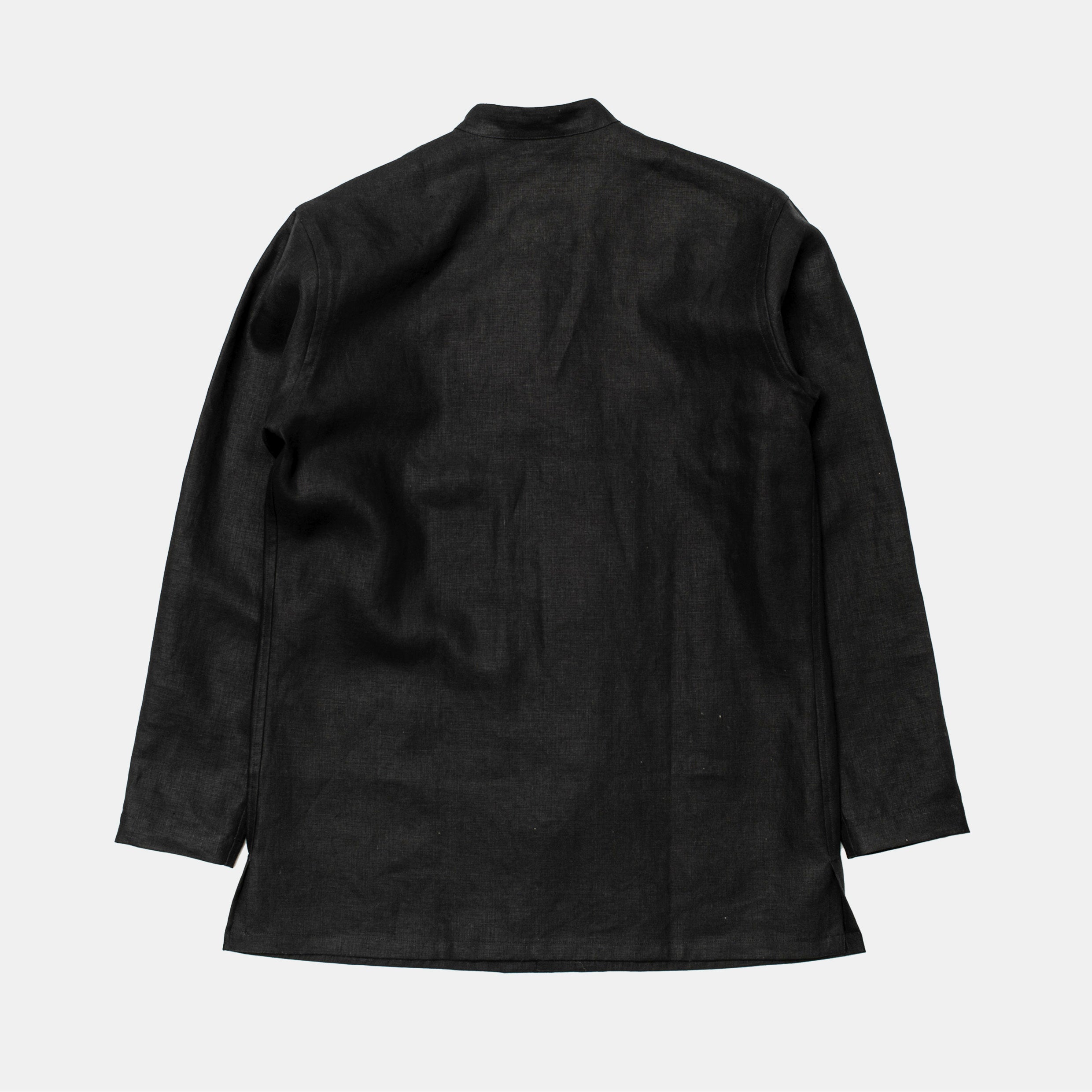 Frogged Button Shirt Black – Bryceland's