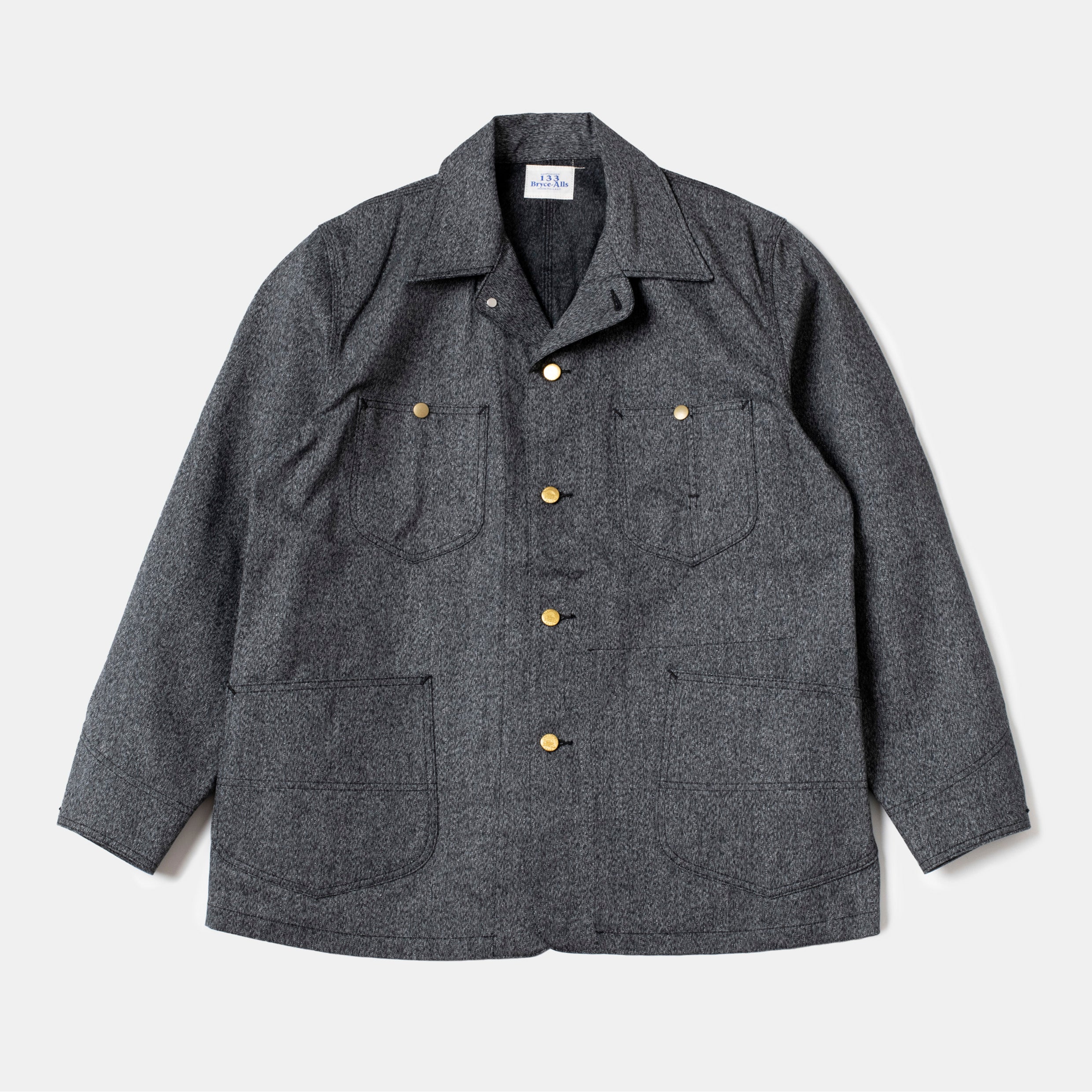 ジャケット・アウター BRYCELAND'S CHORE COAT SALT & PEPPER 40 Chore Coat Salt & Pepper – Bryceland's