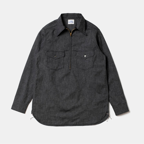 Half-zip Shirt Salt & Pepper – Bryceland's