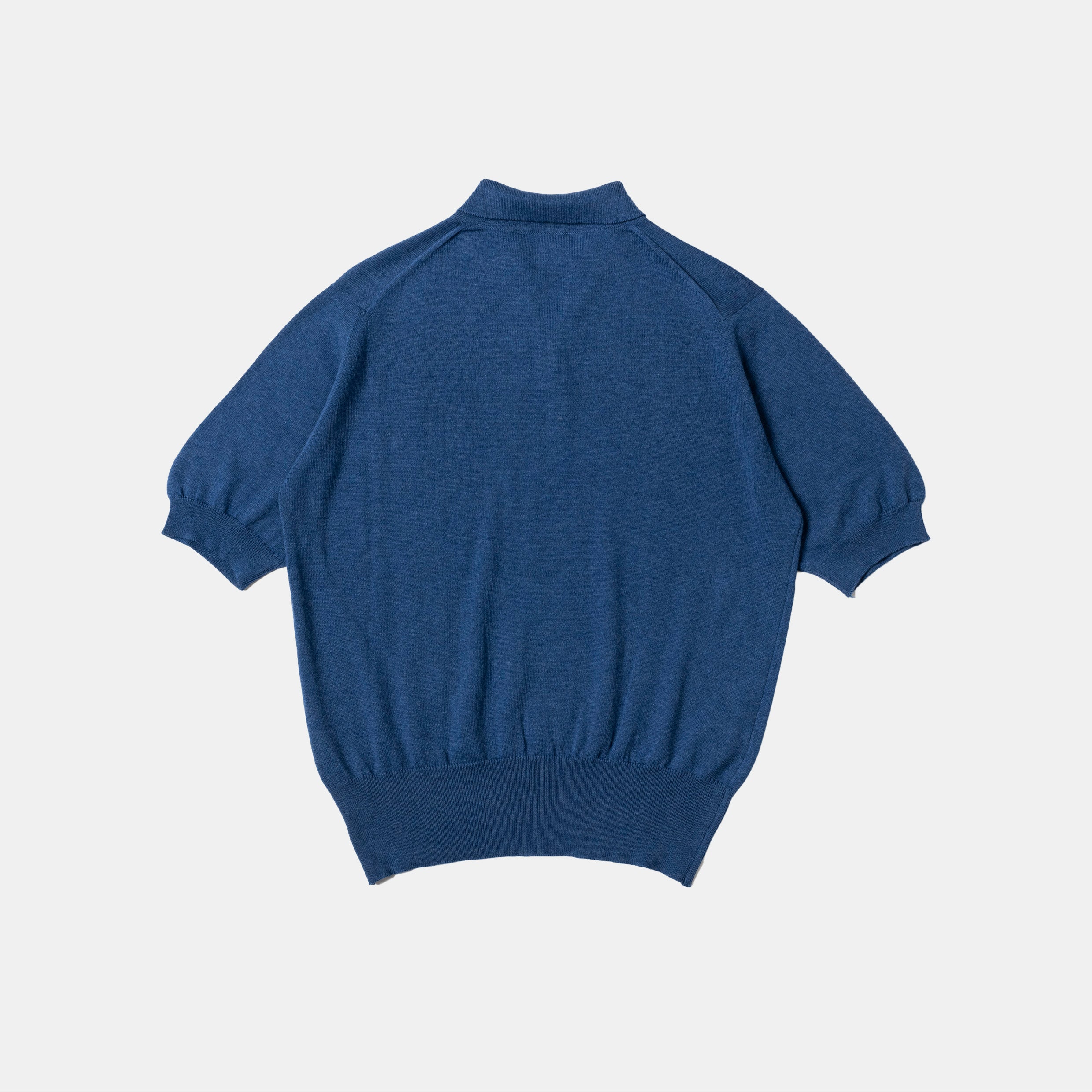 Cotton Short Sleeve 'Skipper' Polo Blue – Bryceland's