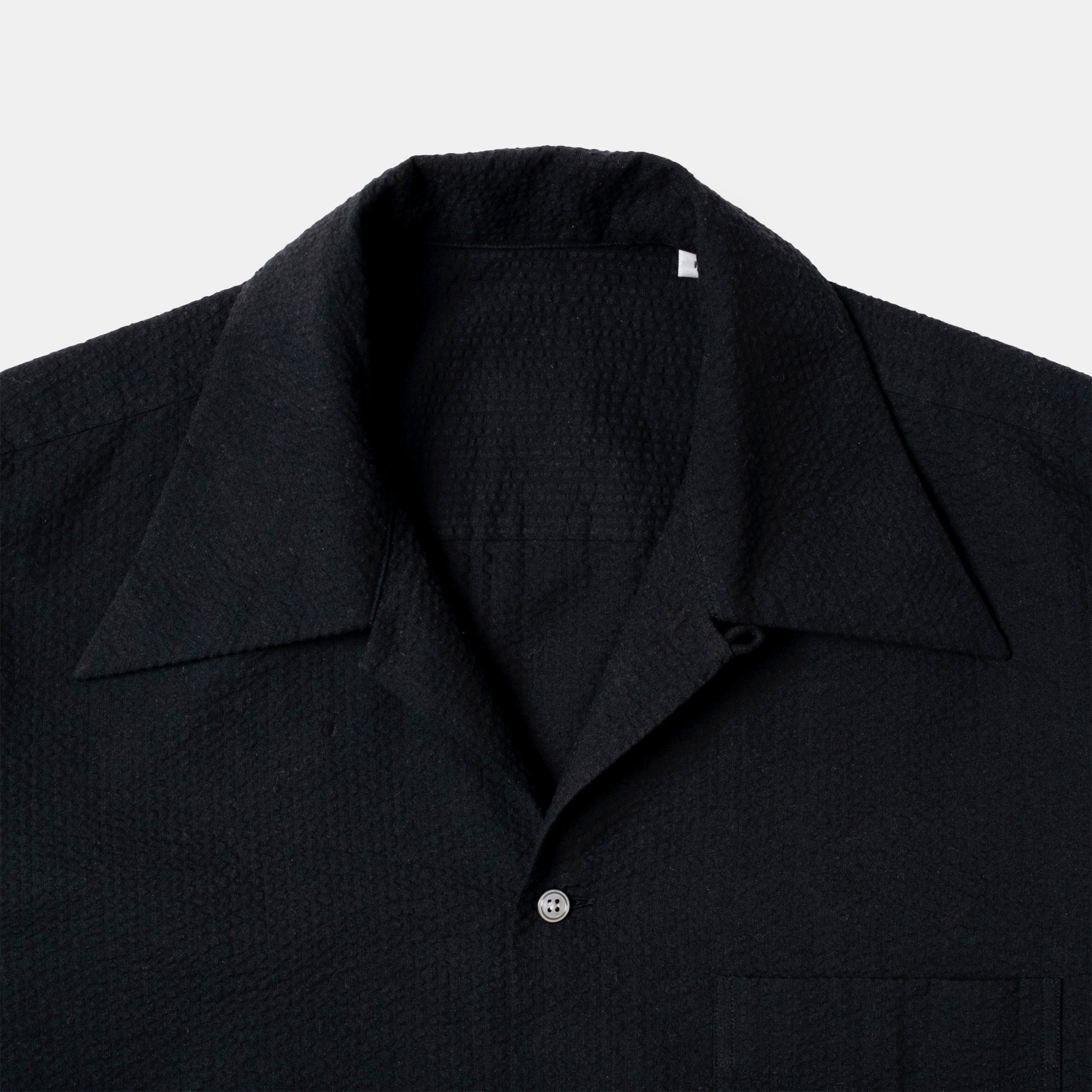 Cabana Shirt Made-to-Order Seersucker Black | Bryceland's & Co.
