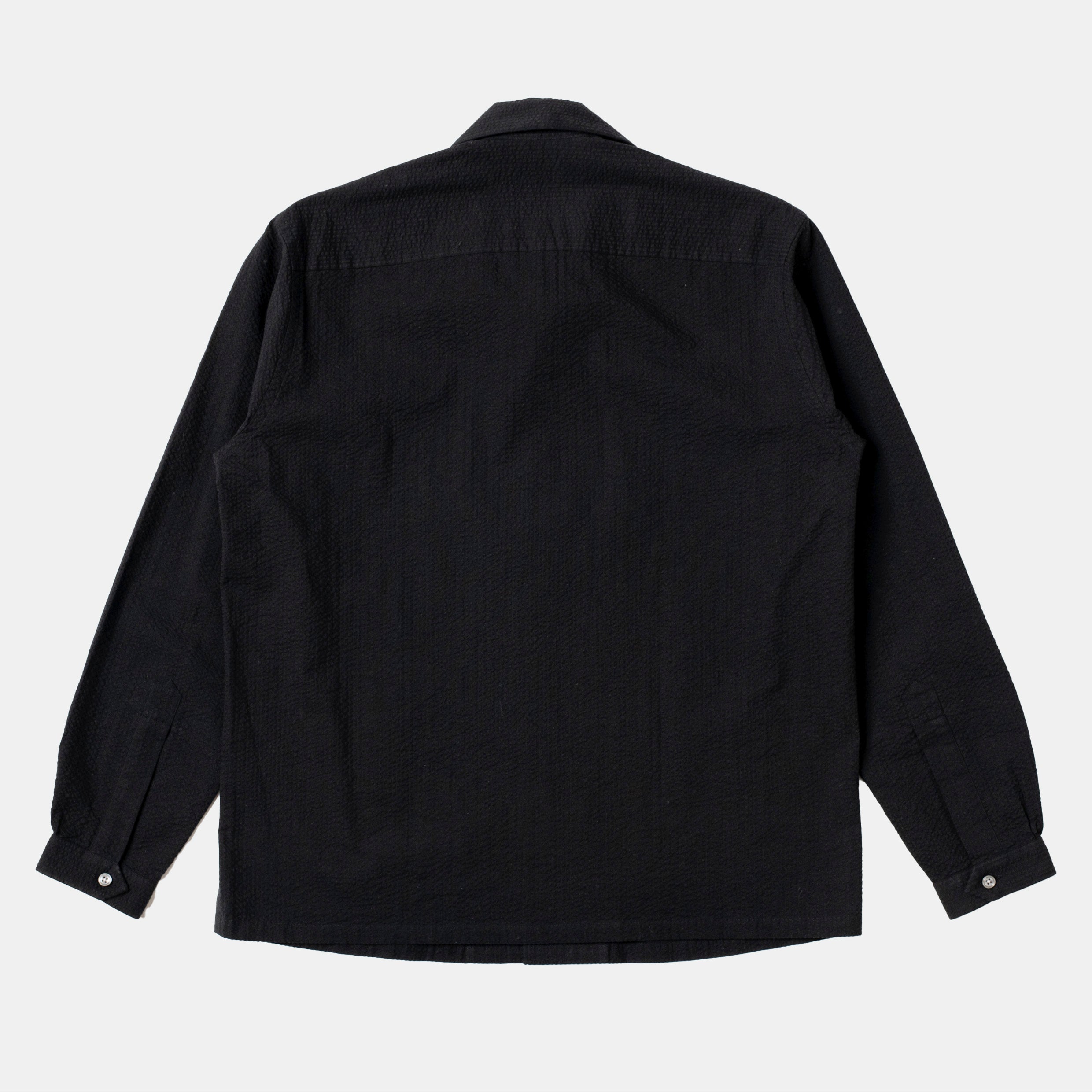 Cabana Shirt Made-to-Order Seersucker Black | Bryceland's & Co.