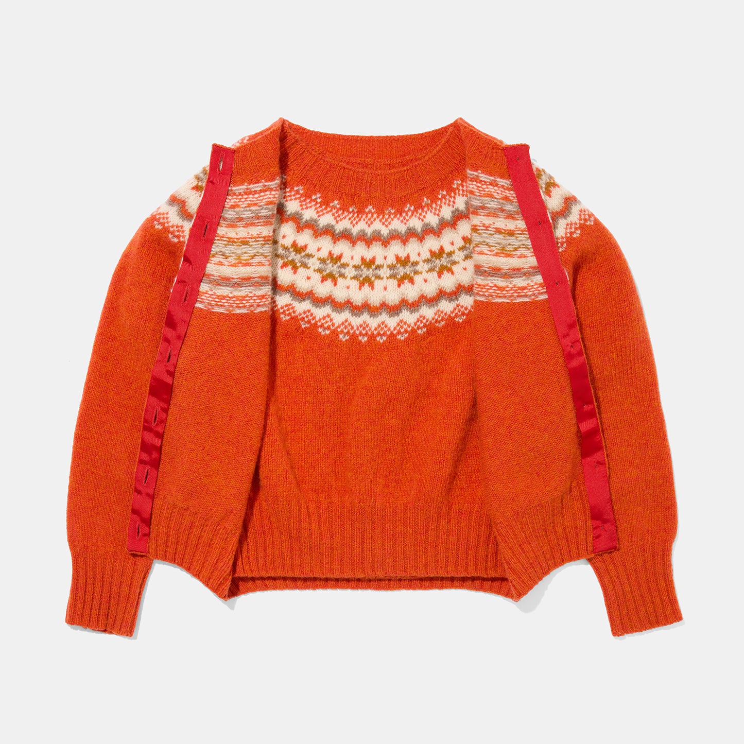 Shetland Cardigan Flame – Bryceland's