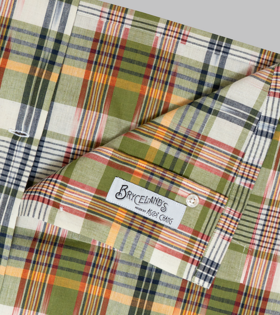 Cabana Shirt Green Madras | Bryceland