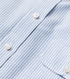 Bryceland's Perfect OCBD Striped Shirt Blue