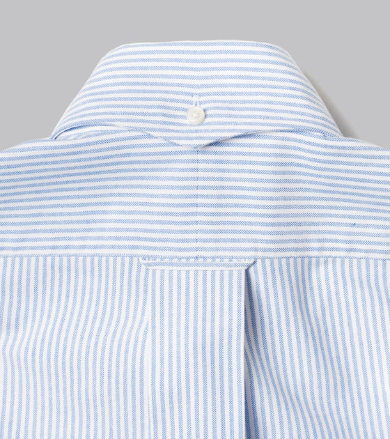 Bryceland's Perfect OCBD Striped Shirt Blue