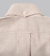 Bryceland's Perfect OCBD Striped Shirt Brown