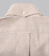 Bryceland's Made-to-Order Perfect OCBD Striped Shirt Brown