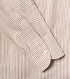 Bryceland's Perfect OCBD Striped Shirt Brown