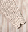Bryceland's Made-to-Order Perfect OCBD Striped Shirt Brown