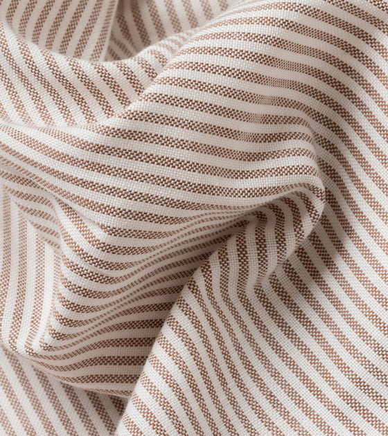 Bryceland's Perfect OCBD Striped Shirt Brown