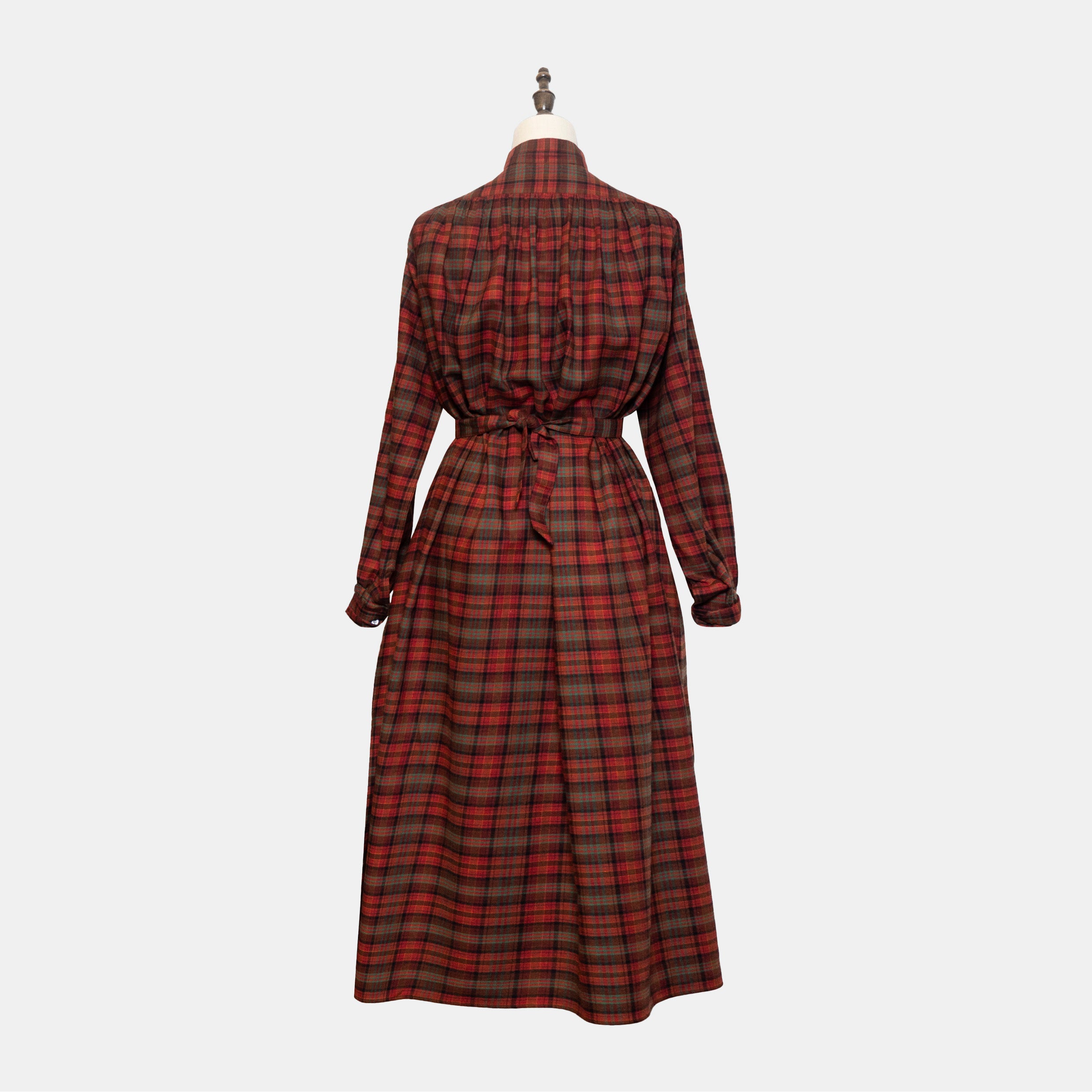 Emmeline Prairie Dress Rust/Green Plaid – Bryceland's
