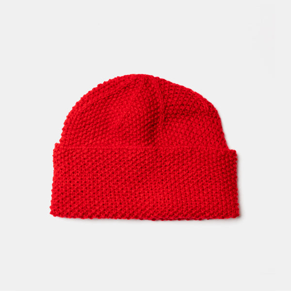 Bryceland's Watch Cap Rib Stitch レッド Watch Cap Red – Bryceland's