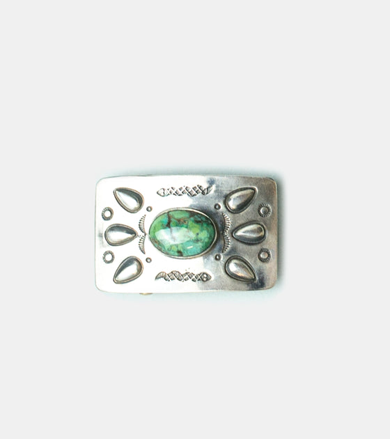 Red Rabbit Turquoise Belt Buckle