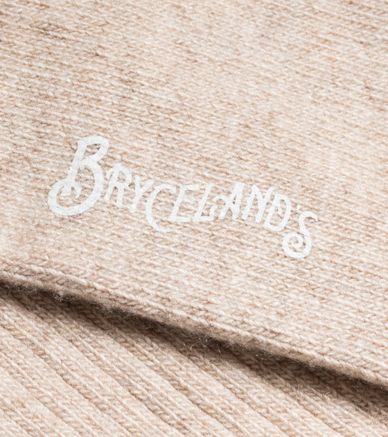 Bryceland's Cashmere Socks Beige
