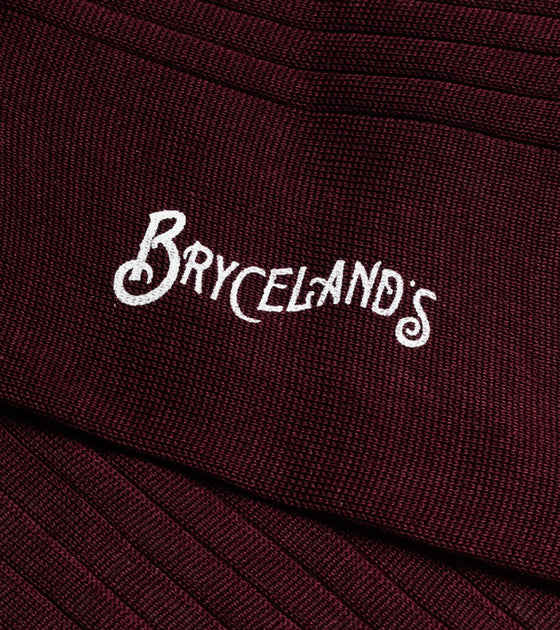 Bryceland's Cotton Socks Burgundy