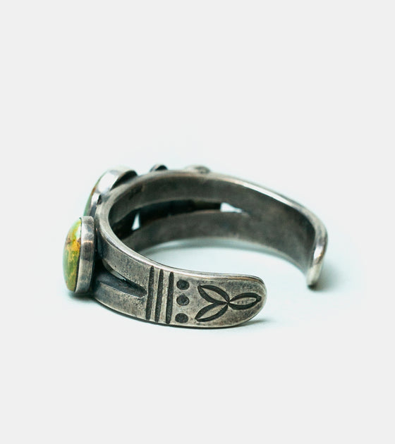 Red Rabbit Three-Stone Turquoise Cuff