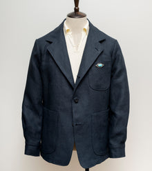  Bryceland's Easy Jacket Navy Linen