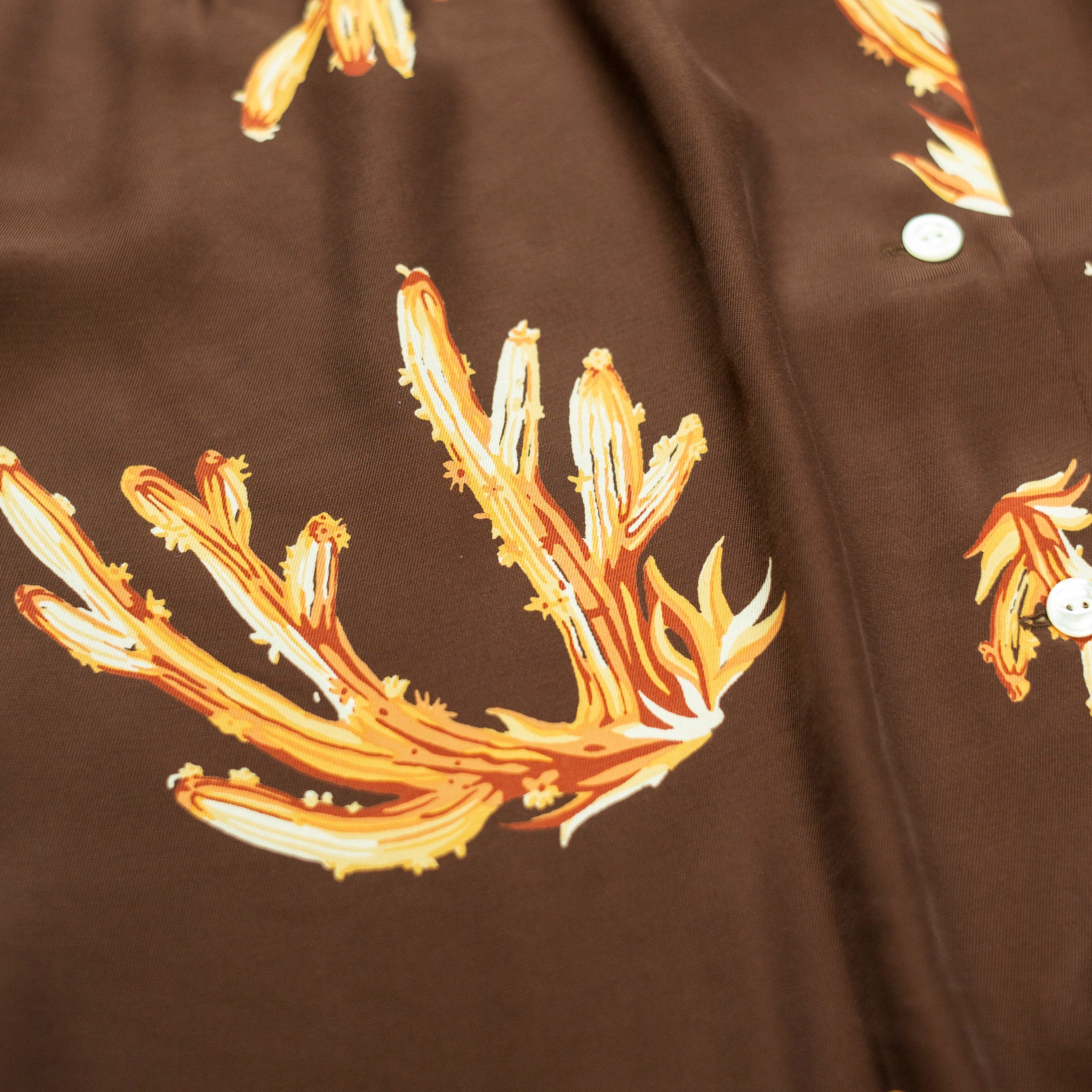 Bryceland’s Rayon Shirt Coral Brown M Rayon Shirt Coral Brown – Bryceland's