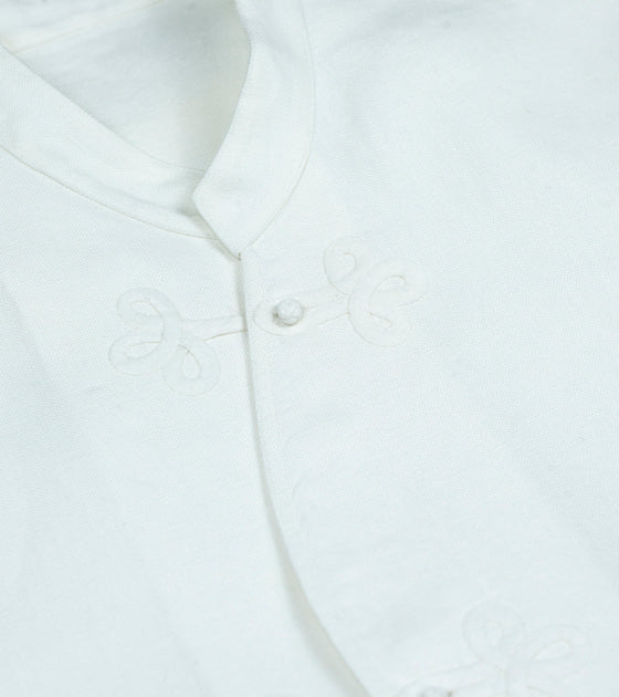 Bryceland's Frogged Button Shirt White