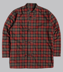  Bryceland's Frogged Button Shirt Plaid Red/Grey