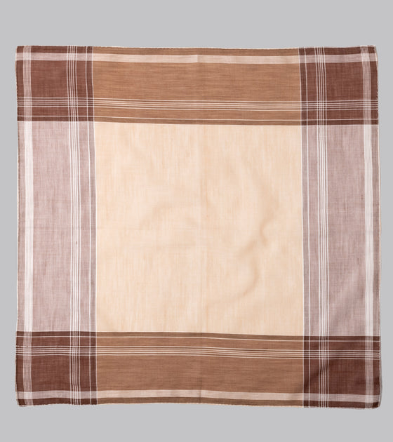 Simonnot Godard Arlequin Handkerchief Brown
