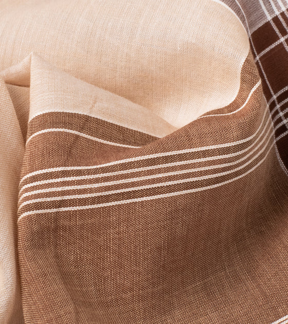 Simonnot Godard Arlequin Handkerchief Brown