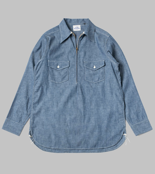 PABLO VINCI Chambray zip shirt - メルカリ